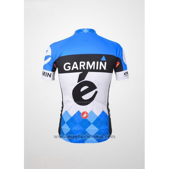 2012 Abbigliamento Ciclismo Garmin Cervelo Bianco e Celeste Manica Corta e Salopette